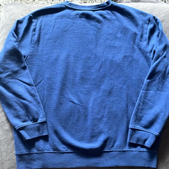 Holiday Ugly Sweater Blue Dinosaur Christmas Sweatshirt XL Crew neck Pullover - Picture 7 of 7